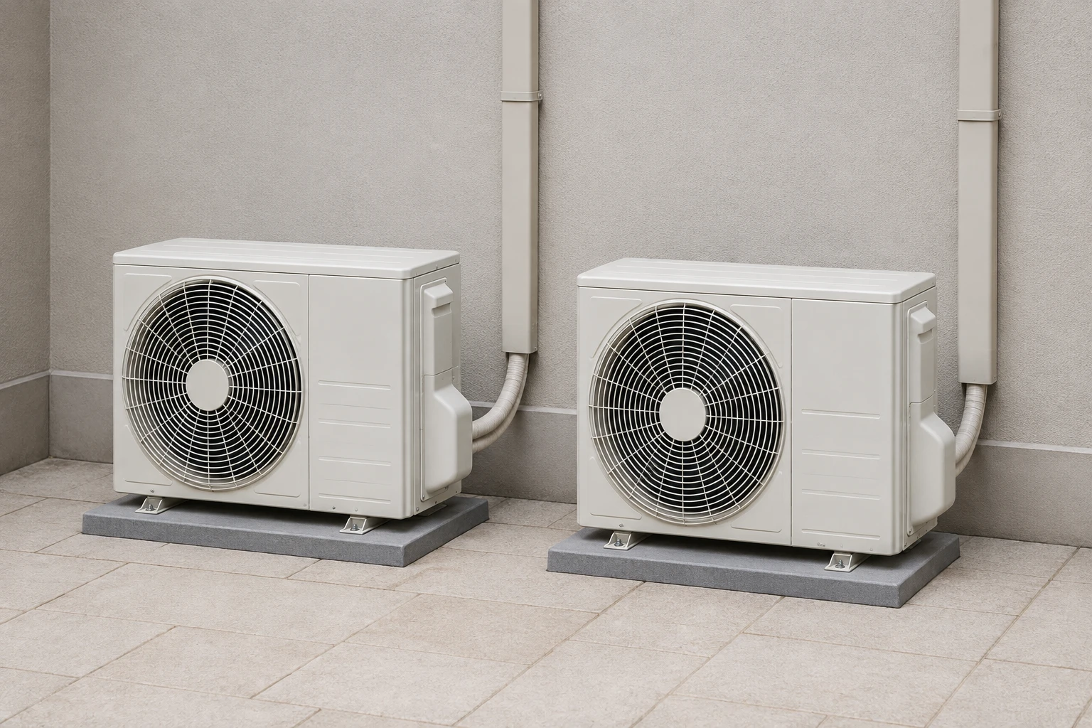 Illustrative two-system example: two separate outdoor condensers with independent line sets